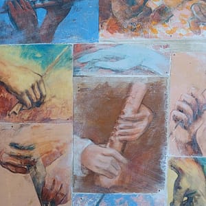 Étude de mains - Format : 92 x 73