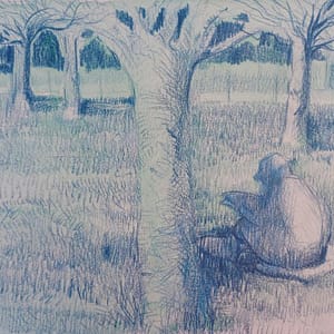 Le liseur du parc - Format : 21 x 29,7