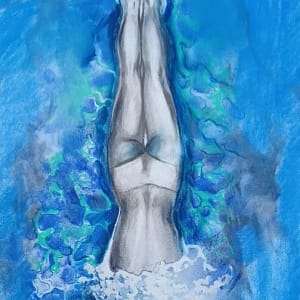 Le plongeon - Format 55 x 38 cm