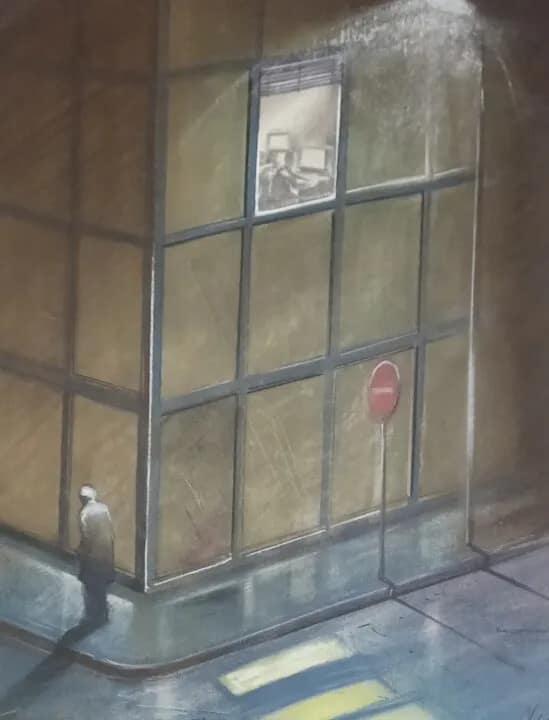 Coin de rue - Format 46 x 40 cm