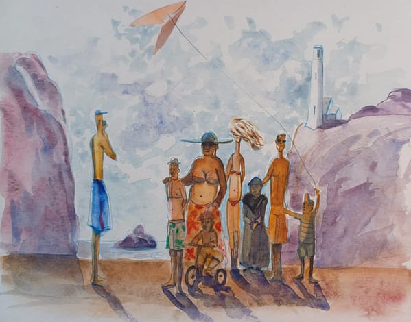 Famille à la plage