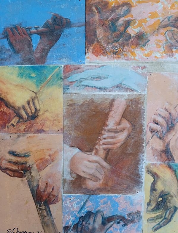 Étude de mains - Format : 92 x 73