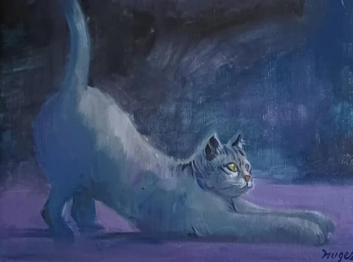 Posture de yoga - Format 40 x 50 cm