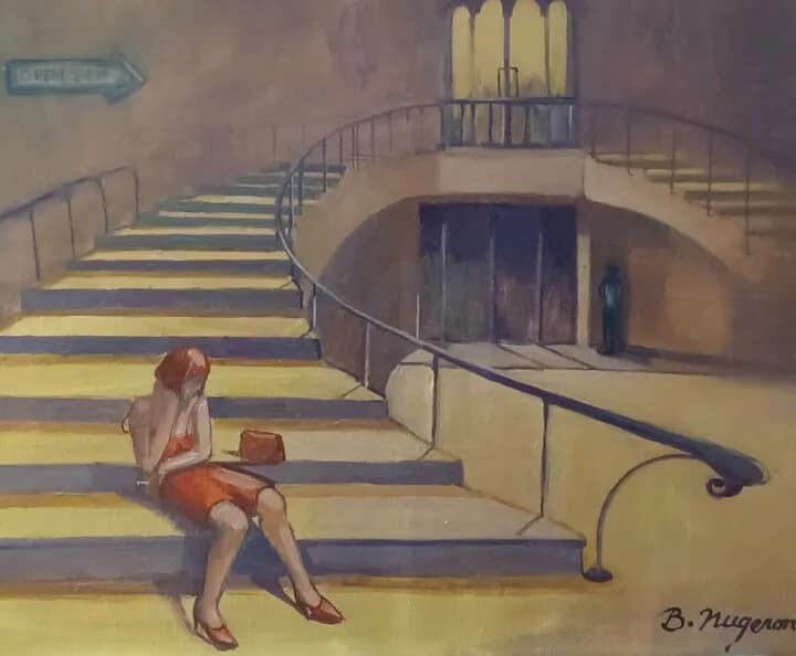 La fille en rouge - Format 40 x 50 cm